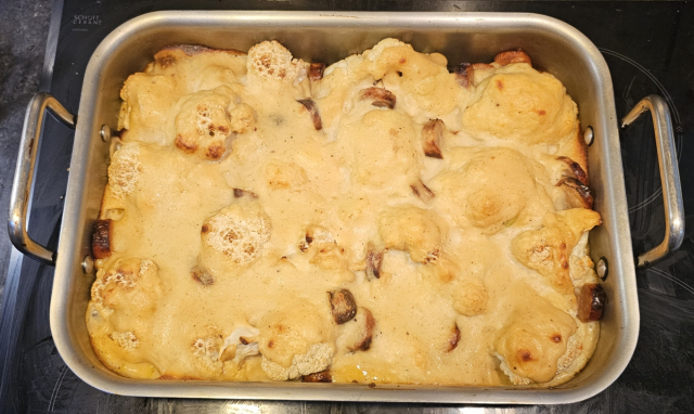 Cauliflower Cheese & Sausages