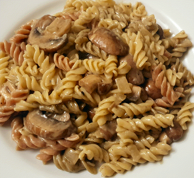 Fusilli with Mushrooms And Roquefort