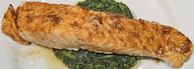 Glazed Sous-vide Salmon Steaks