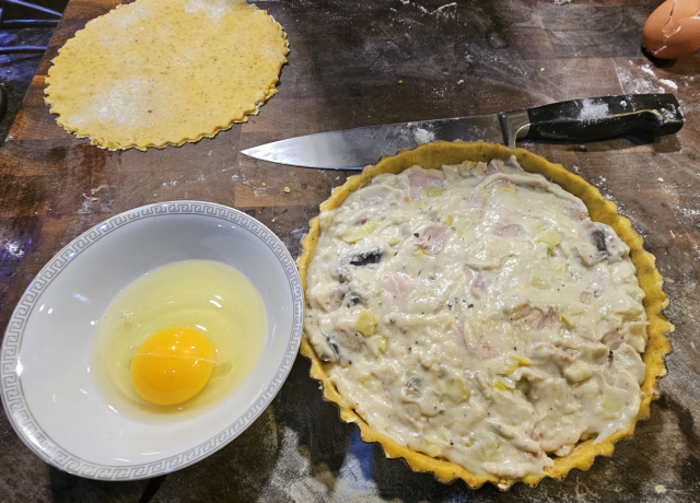 Ham Leek And Mushroom Pie